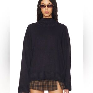 Women's Navy Oversized Sweater